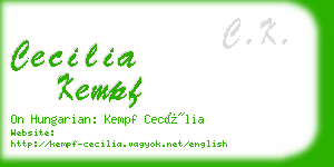 cecilia kempf business card